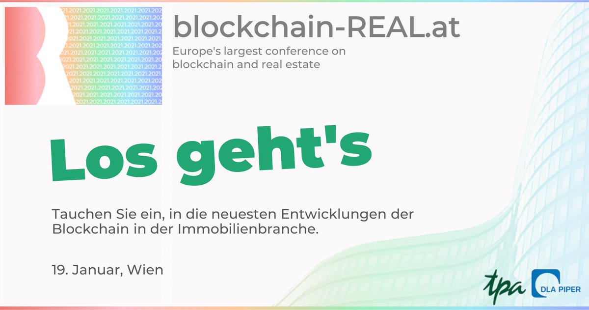 blockchain-REAL,  19.1.21:  Europas erfolgreichste Fachkonferenz für Immobilien &amp; Blockchain wieder in Wien

EARLYBIRD jetzt!

blockchain-real.at

<a href="/GEWINNcom/">GEWINN.com</a> <a href="/Linde_Verlag/">Linde Verlag</a> #digitalassets #token #sto #defi #fibree  #wien #proptech #CRE #realestate #immobilien