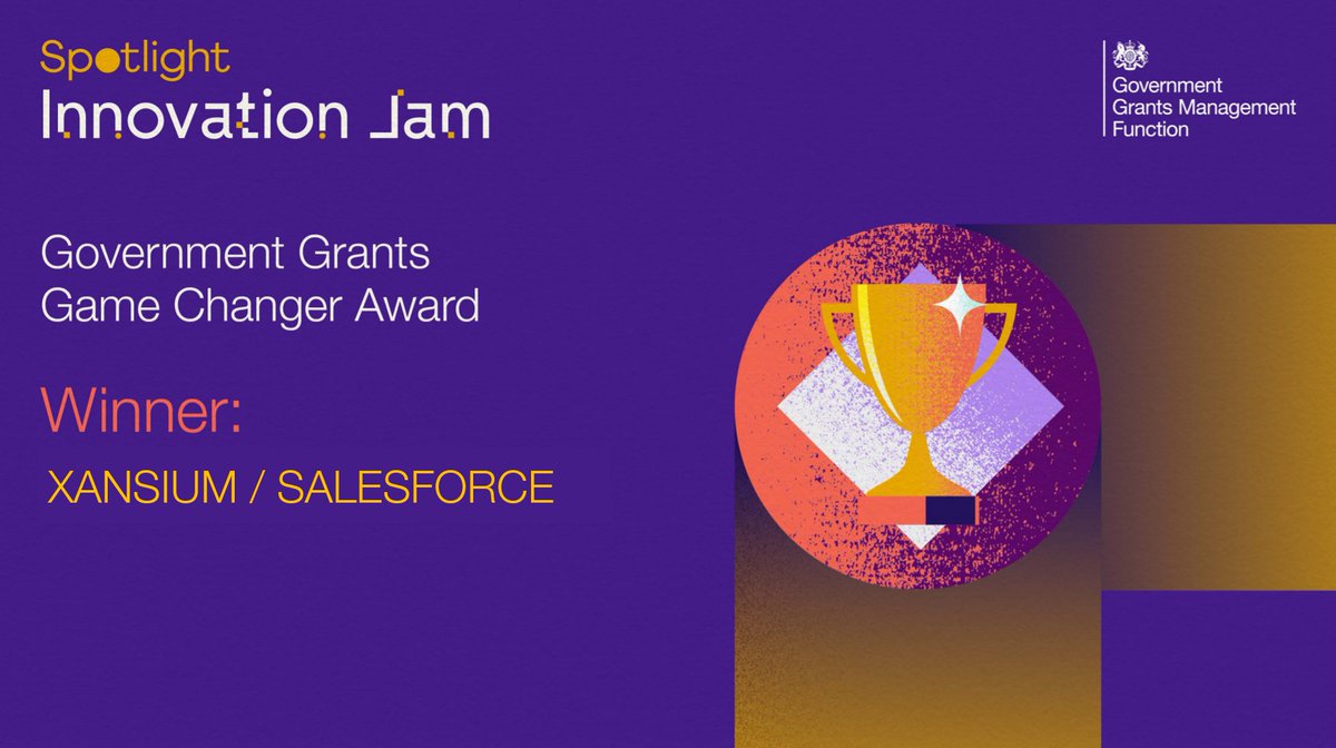 xansiumdigital's tweet photo. Fantastic 2-day mini hackathon for The Cabinet Office Government Grants Management Function. Xansium partnered a team with Salesforce and have won the Government Grants Game Changer Award! Congratulations to all involved! #spotlight #digitaltransformation #salesforce https://t.co/jCNJuTFZTw