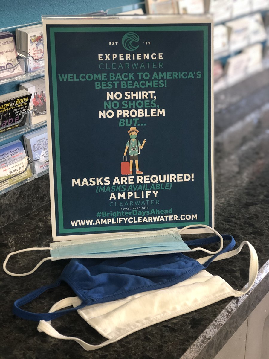ClearwaterArea's tweet photo. Thanks to our partnership with @PinellasCoNews &amp; @FlChamber, masks are available for our members at our Downtown Clearwater office during business hours! 😷
600 Cleveland Street Suite 100
Mon-Thur 10-4 &amp; Fri 10-3
Call for assistance 727.461.0011
#ChamberStrong
#AMPLIFYtheGOOD https://t.co/jqzOkATQnC