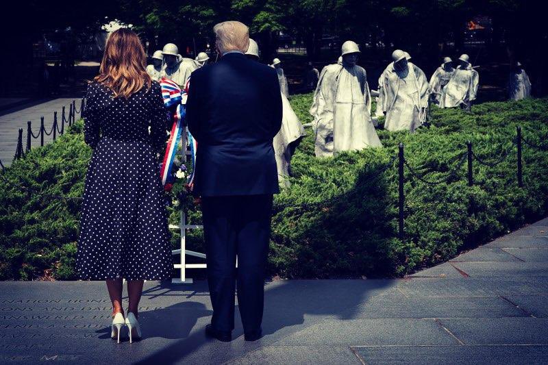 Photo News: Donald and Melania Trump at Korean War Veterans Memorial