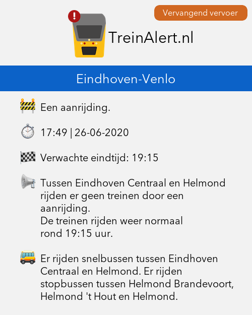 Melding aanrijding Brandevoort Helmond