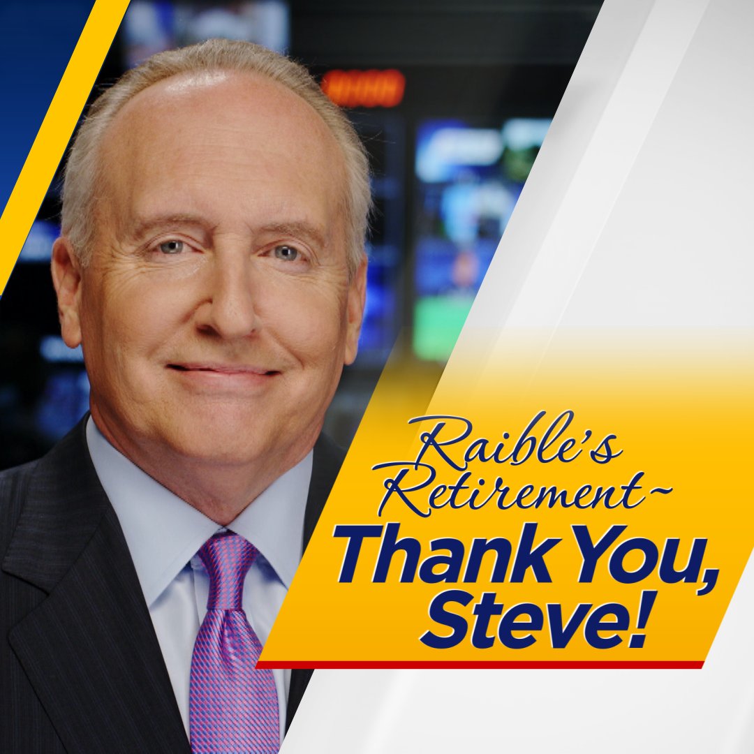OneEightyF's tweet photo. Congratulating our friend and long time partner Steve Raible - after 38 years at KIRO 7, Steve will sign off this week to enjoy his retirement alongside his wife, Sharon. A career worth celebrating!. #ThankyouSteve https://t.co/nmcDYsmu03