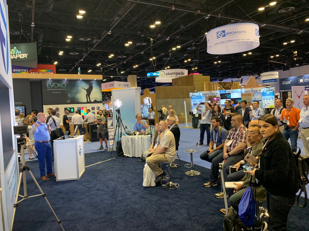 SDVoE's tweet image. Who doesn&apos;t love a Flashback Friday post? Check out these awesome pictures from our booth at #InfoComm19. 

Anyone else really missing tradeshows right now? 🙋 

#FBF #AVtweeps