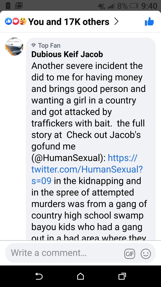 Jacob's gofund me tweet media