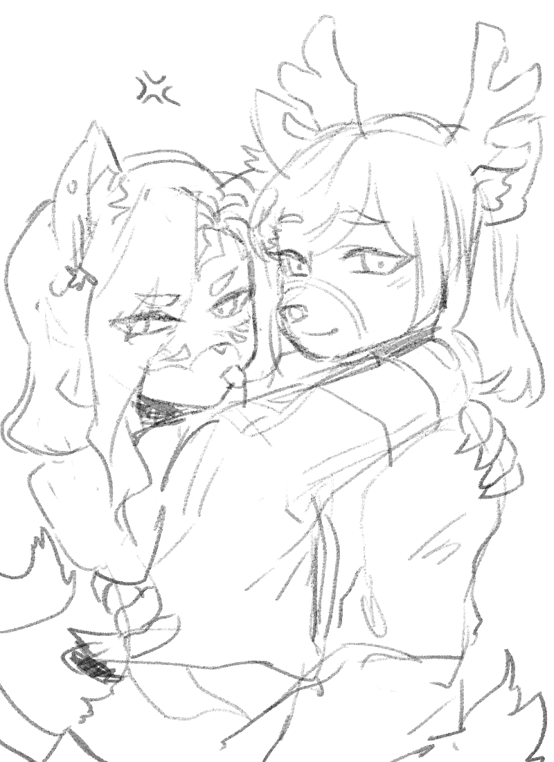some old fursona art of me and my gf? 