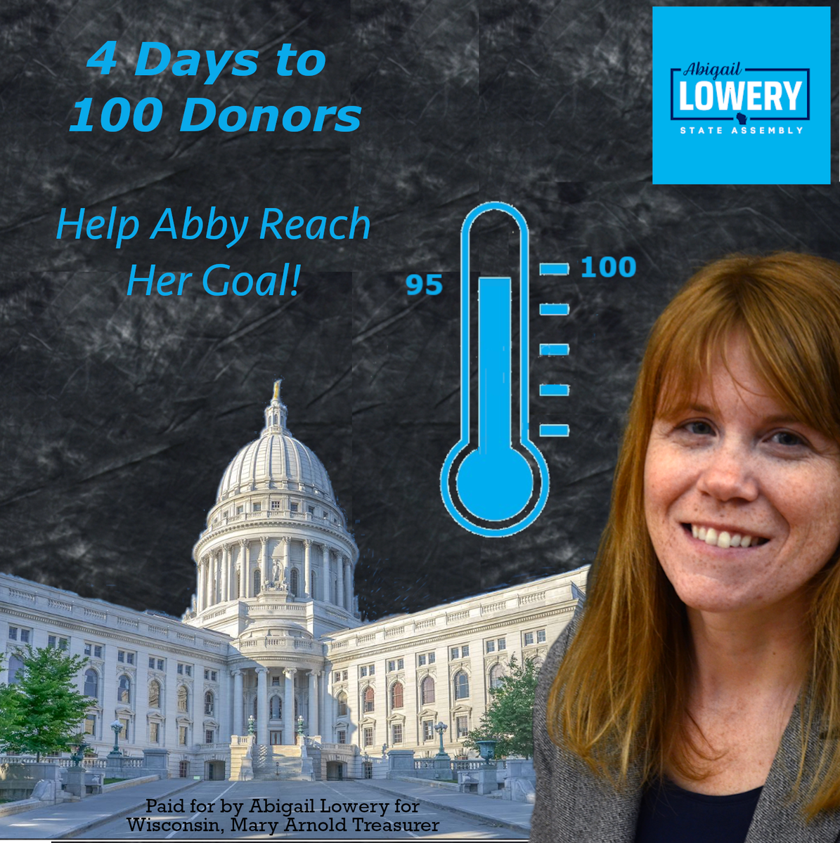 LoweryForWi's tweet photo. Great news, everyone! We are 4 days away from the reporting deadline and only ***5*** donors away from meeting our goal. Thank you so much to everyone who has contributed thus far. If you want to invest in our state's future, please contribute today:
https://t.co/OZcno96vHr https://t.co/zs3DCtfPB5