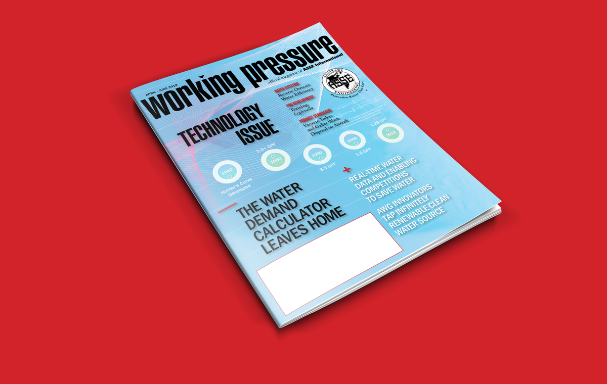 The April - June 2020 issue of Working Pressure is the Technology Issue. This issue includes articles about real-time water data and enabling competitions to save water, water from the air as a clean water source, the Water Demand Calculator, and more. workingpressuremag.com/current/
