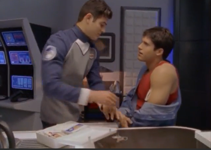 leo contemplates giving his quasar saber back to mike since he was the one originally chosen and i think that qualifies bc absolutely no slack is given here in the Power Rangers Justice System. The corbett brothers must pay a $500 fee for criminal intent.