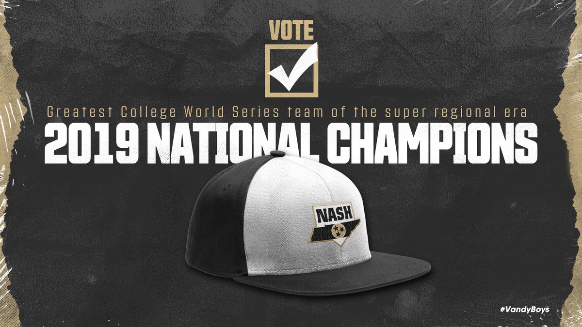 VandyBoys's tweet photo. Let's see those votes. 🗳

Screenshot and reply with your vote below to be entered into the running for an official #VandyBoys Nash hat.

#CWSTopTeams | #AnchorDown https://t.co/qOfQvCklBn