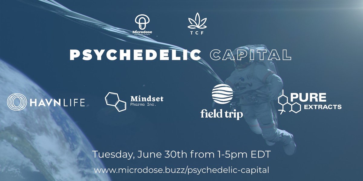 SporingCompany's tweet photo. Do you want a ticket to this Tuesdays #Psychedelic virtual event:

Psychedelic Capital - The gold standard for psychedelic #investment.

Just #Retweet this tweet and #Follow us &amp; @MicrodoseHQ and we will send you a ticket! 💚🍄🌱

#PsychedelicEvent #MicrodoseHQ #SporingCompany https://t.co/0GFJxIcAED