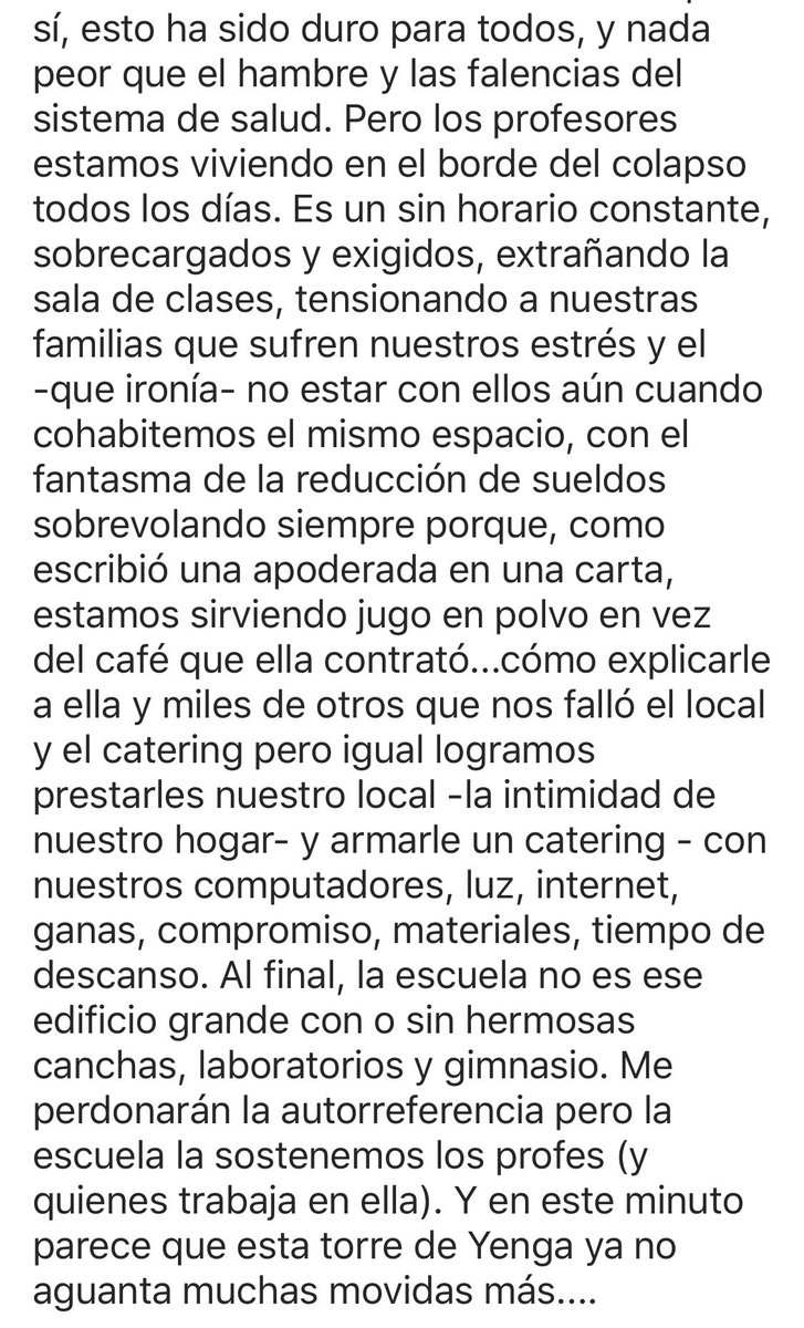 ana_josefa's tweet photo. #COVID19 Mi hija es #profesora y escribió esto 💔 que quiero que lean por favor https://t.co/AL98psNqXy