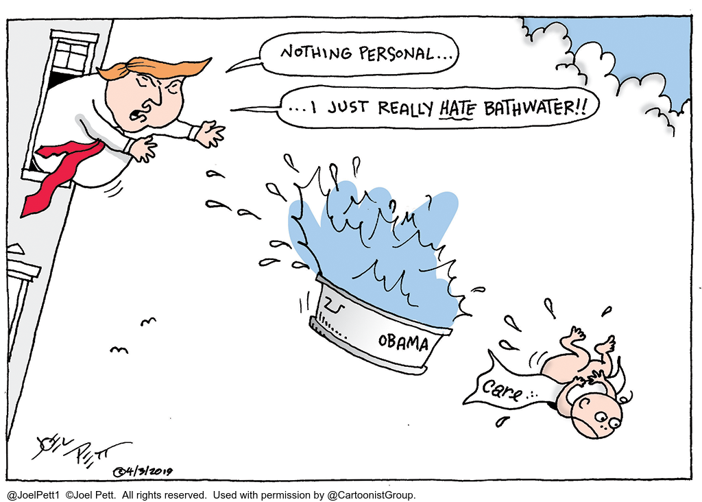 cartoonistgroup's tweet photo. Yesterday US had highest daily number yet of cases reported for #COVID19
Yesterday #DonaldTrump asked #SCOTUS to strike down #Obamacare
#ACA #AffordableCareAct
#TexasVAzar
#COVID #CoronaVirus #HealthInsurance
Cartoon from the archive of @joelpett1
RT @HealthCareToons https://t.co/j8Lw9bqJlU