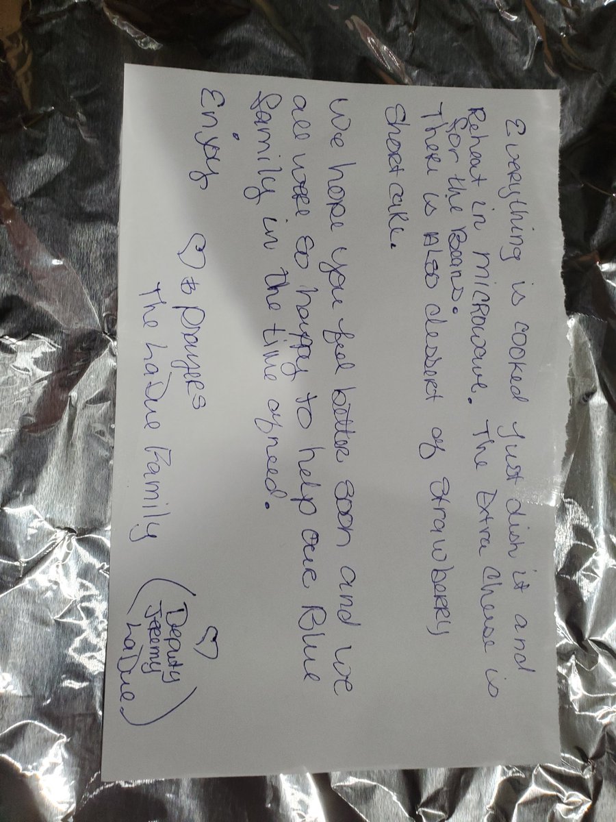heyjimbousaf's tweet photo. Can't thank our @ChasCoSheriff family enough for the support and love. Thr family of one of our fallen deputies dropped this off today. We are so lucky to have our Blue family
#CCSOStrong https://t.co/2vemtqXbPI