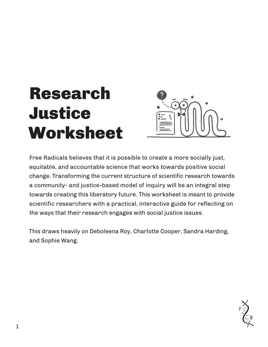 Along with that, here’s a print-friendly worksheet with guiding questions to help you reflect on and reframe your own scientific work!  http://freerads.org/rj-worksheet 