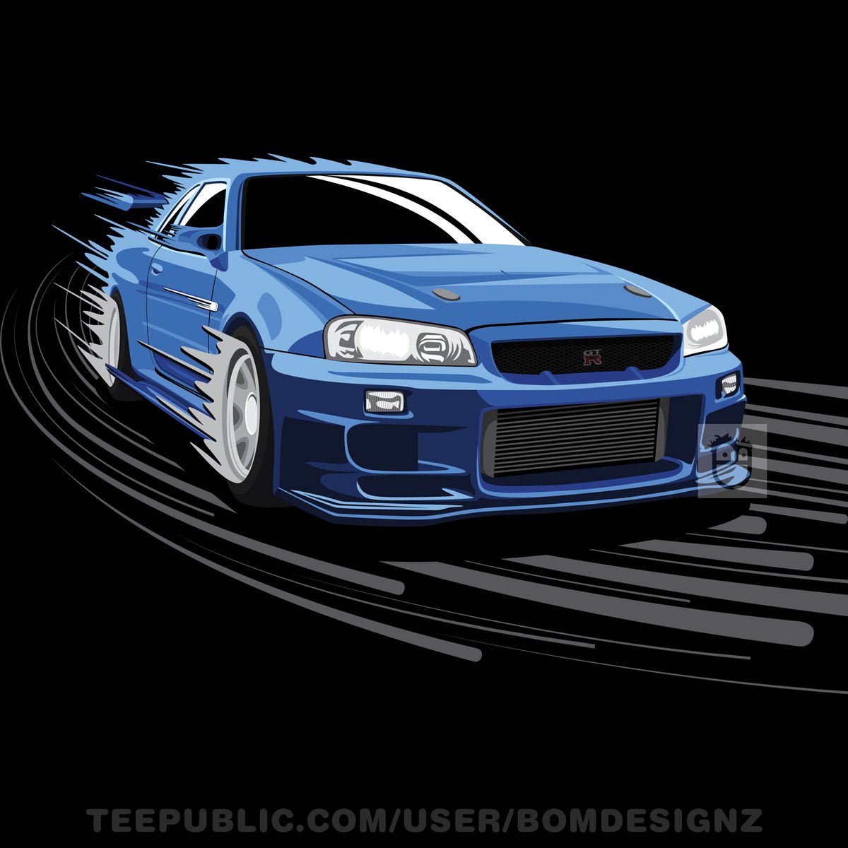 Flying Skyline. Buy this t-shirt at: teepublic.com/user/bomdesignz
#Skyline #r34 #Gtr #nissan #nismo #car #cars #auto #sportcar #supercar #nissanskyliner34 #nissanskyline #nissanr34 #speed #rally #track