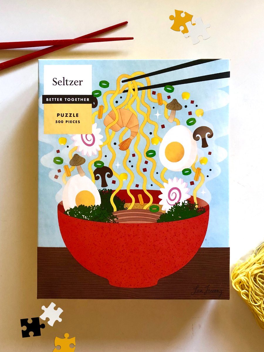 TheLibraryStore's tweet photo. How about dinner and a puzzle for [family] date night? #fridaynightin #gatherround #togetherness #quietactivity #mentalexercise #ramen https://t.co/lX8liCdQ94