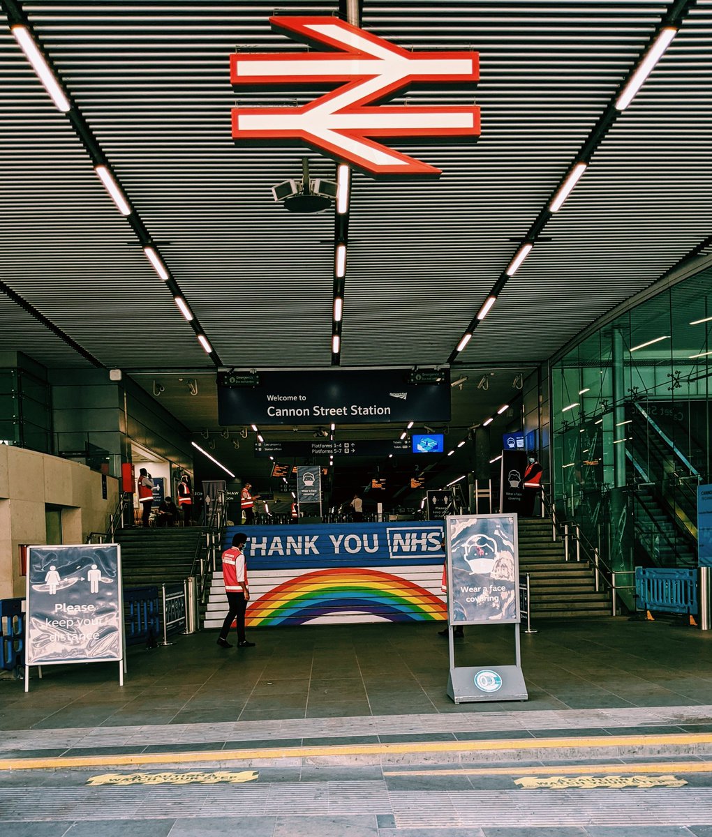 Cannon Street Station, in full rainbow and mask mode. / Trip into central London; No. 16