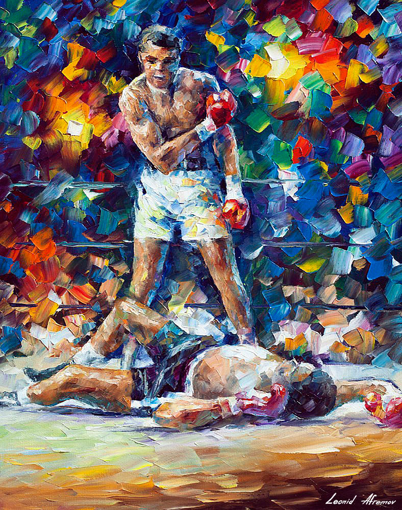 LinaDoco's tweet photo. Boxer by Leonid Afremov https://t.co/xO7vDF21Ld https://t.co/vasUVO9tG2