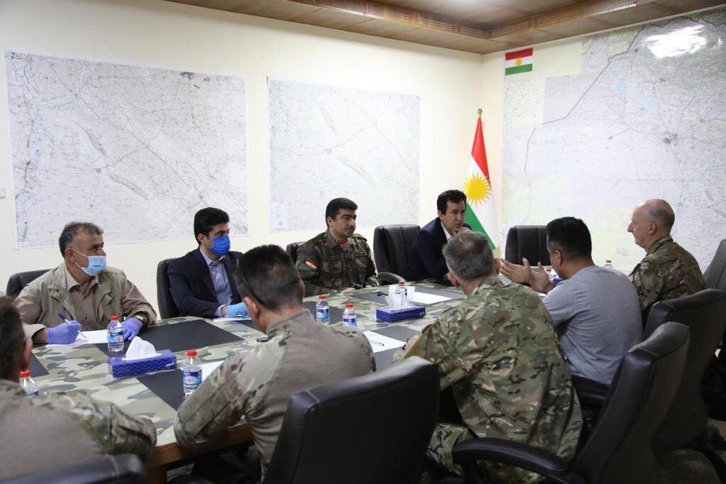 SirwanBarzani_'s tweet photo. We welcomed Col. Christophe, commander of French Forces in Iraq and Syria, at Sector 6. General Najat Ali, commander of Unit 80 #Peshmerga, joined the meeting, in which we discussed the current security situation &amp; latest movements of #ISIS. We reaffirmed our further cooperation. https://t.co/eOCedvWI6M