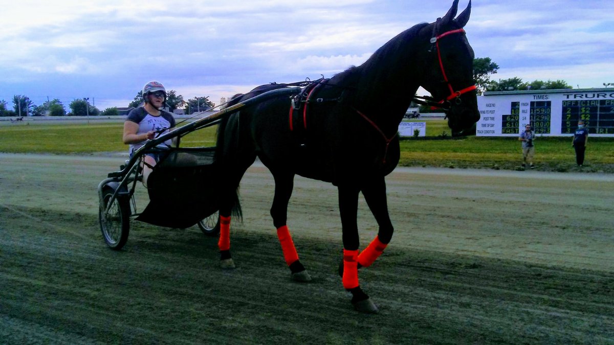 #HarnessRacing: Farewell to Pam Moore's Fedora, who retired in <a href="/truroraceway/">Truro Raceway</a> ceremony this evening.