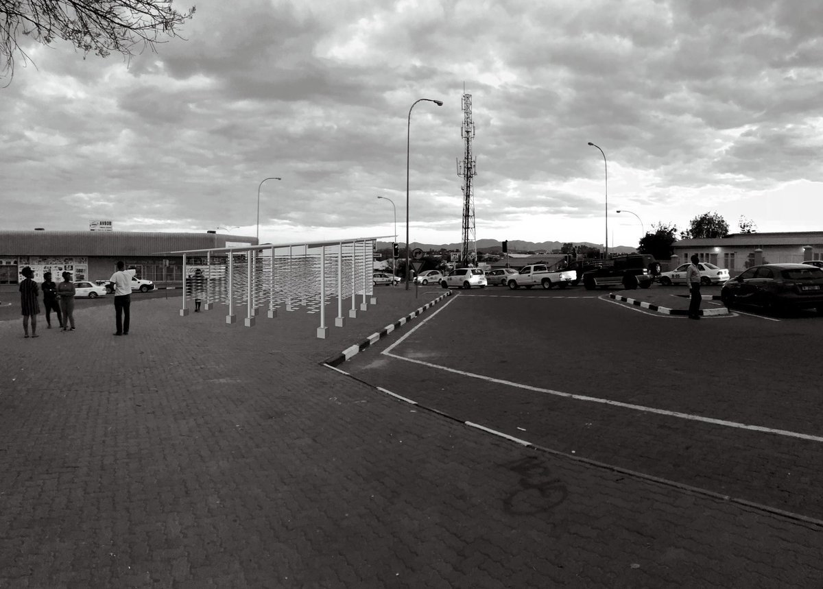 DecolonizingG's tweet image. A Bureaucratic Encounter: 
(Land Pavilion)

As part of a series of interventions, we designed and installed a structure at the Soweto Market junction on Independence Av. The structure was a representation of the difficulties of accessing land in the city.
