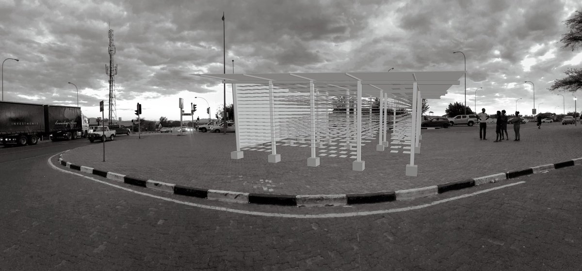 DecolonizingG's tweet image. A Bureaucratic Encounter: 
(Land Pavilion)

As part of a series of interventions, we designed and installed a structure at the Soweto Market junction on Independence Av. The structure was a representation of the difficulties of accessing land in the city.