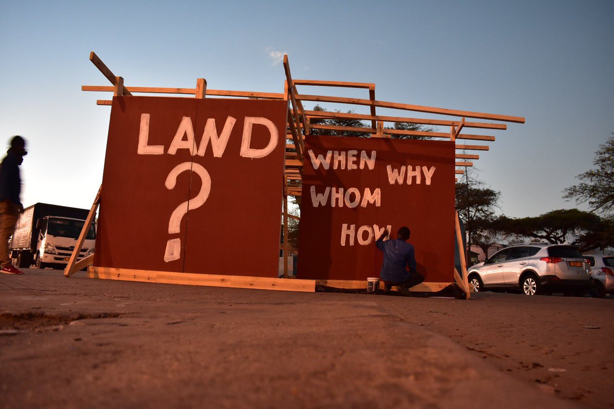 DecolonizingG's tweet image. A Bureaucratic Encounter: 
(Land Pavilion)

As part of a series of interventions, we designed and installed a structure at the Soweto Market junction on Independence Av. The structure was a representation of the difficulties of accessing land in the city.