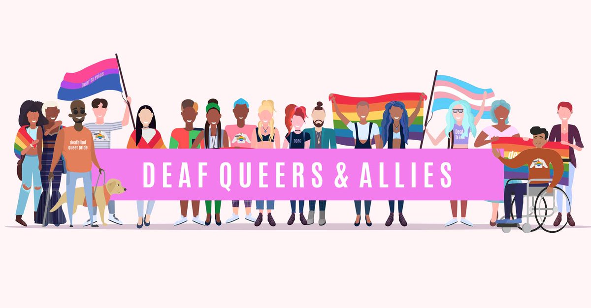 deafqueer's tweet photo. We're delighted to see so many online Pride events being made ASL accessible this year.
If you're on Facebook, be sure to join the Deaf Queers & Allies group where info about many of these events are being posted.
#DeafQueer #DeafLGBTQ #QueerDeaf #LGBTQDeaf #DeafQueerPride https://t.co/nKVJL2arfN