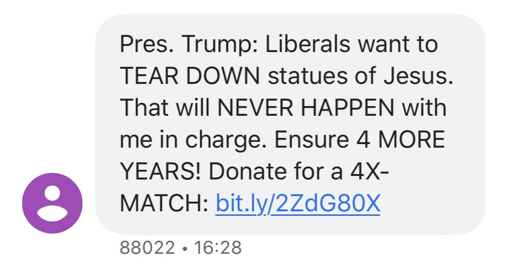 gropo's tweet photo. Trump campaign seems a teensy bit desperate today #Trump2020 #FailureInChief #BlueWave2020 https://t.co/lAa0qQybqe