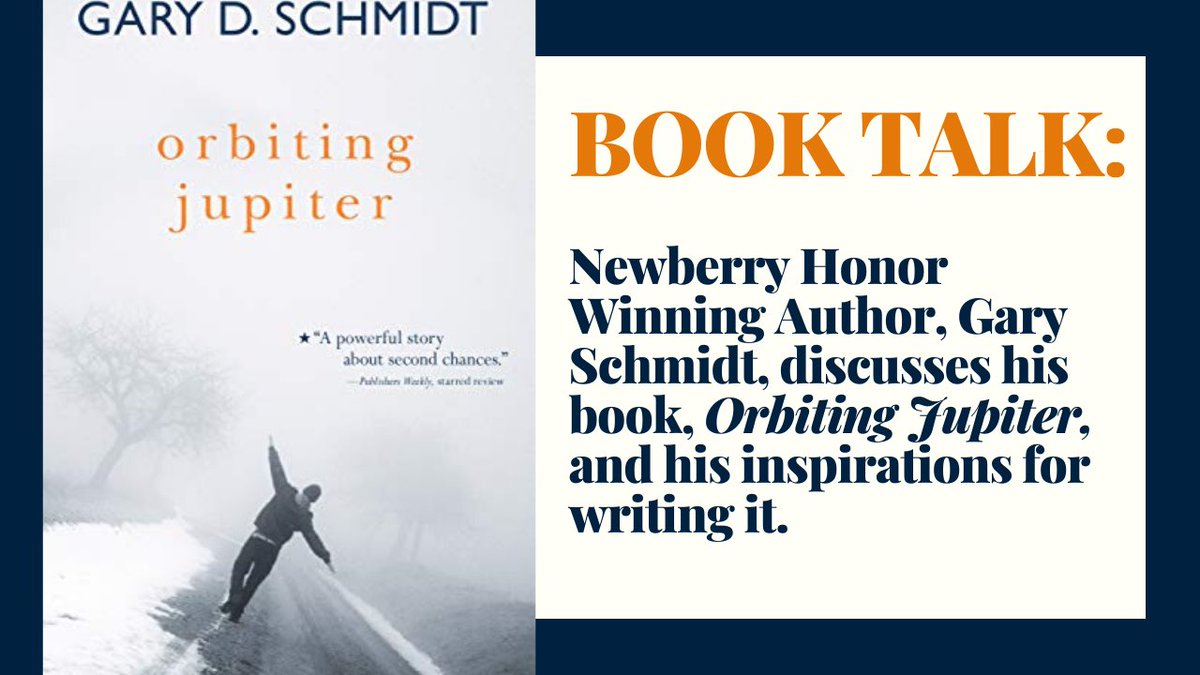 cougars_cms's tweet photo. Click the link 🔗 to watch the Book Talk with Gary Schmidt! 
https://t.co/yHiPochFJB

Comment with what you are reading for a chance to win a copy of Orbiting Jupiter! 📚 https://t.co/FaSH6pzUUC