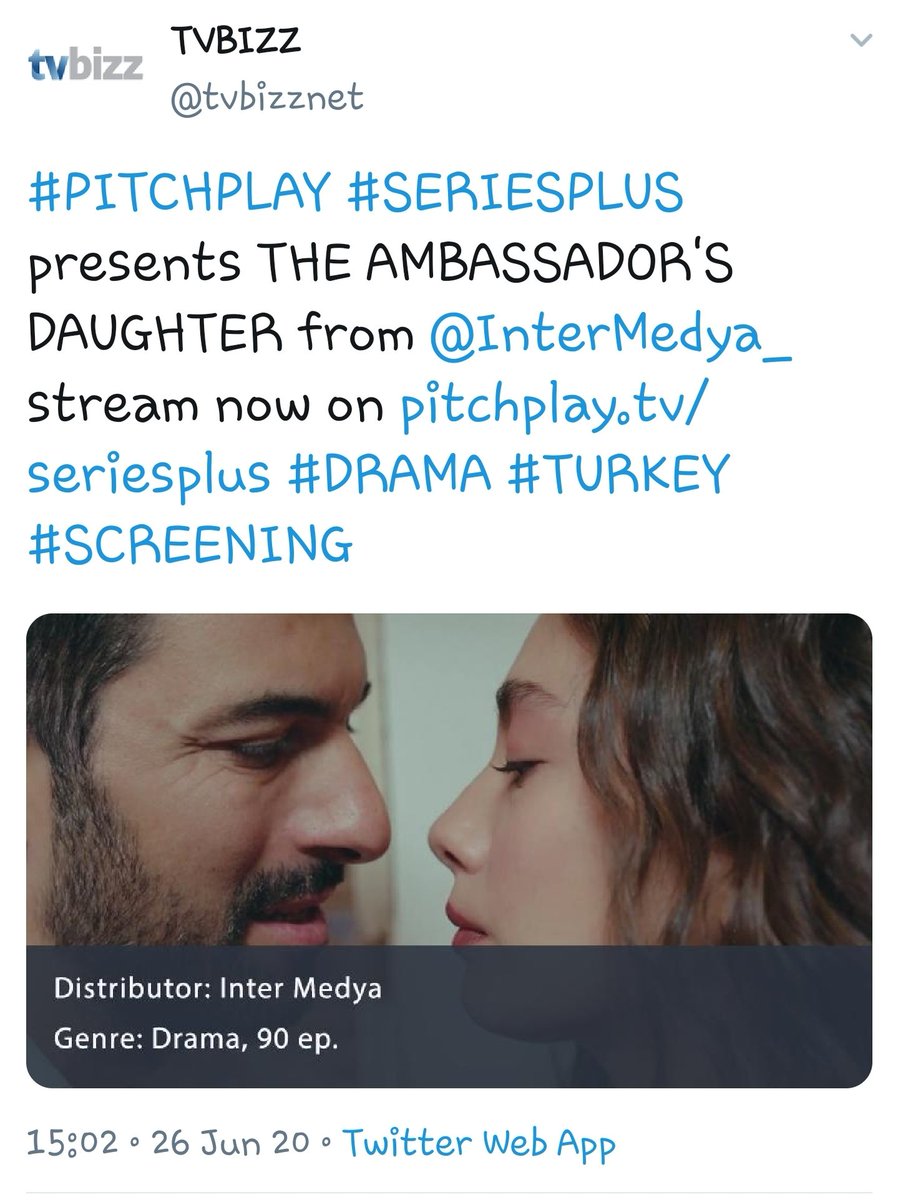 ENGINcilerr's tweet photo. @tvbizznet
#PITCHPLAY #SERIESPLUS presents #THEAMBASSADORSDAUGHTER from @InterMedya_ stream now on
👇 👇 👇 👇 👇
https://t.co/2hIYmPHDTW
#EnginAkyürek EnginAkyürek
#SefirinKızı https://t.co/z9tUgtYhd7