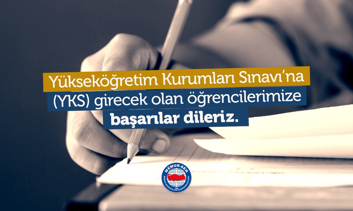 Yükseköğretim Kurumları Sınavı #yks2020'ye girecek öğrencilere sınavda başarılar diliyoruz.

Sınavda görevli eğitim çalışanları ile güvenlik ve destek personelimize ise görevde kolaylıklar dileriz.