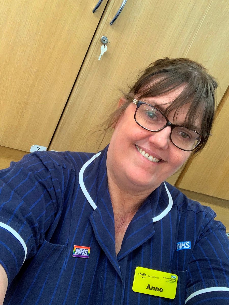 CliftonHospital's tweet photo. Here is Anne with her #NHSVirtualPride selfie!  As you can see, she is supporting our #LGBT+ community by wearing her #NHS #RainbowBadge Great photo Anne! Thanks for sending in to us 😊 #BTHVirtualPride 🌈 🏳️‍🌈💙 https://t.co/4dXNGsT88o