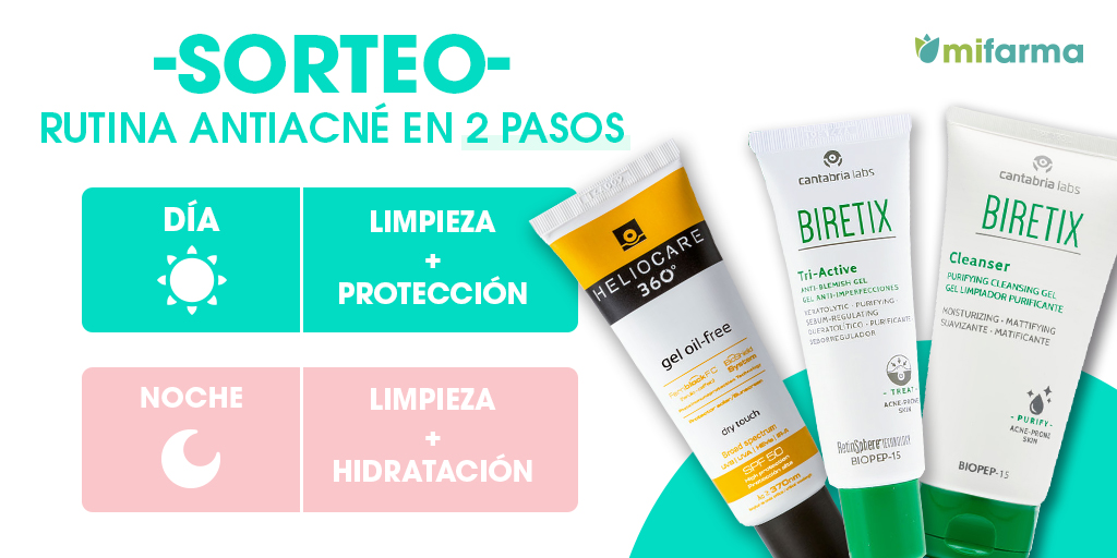 atida_mifarma's tweet photo. ⭐¡SORTEO!⭐
.
¡Consigue este pack de Biretix!👌 Una rutina de acné completa para pieles maduras.✨✨
.
1. Sigue nuestro perfil.
2. Retwettea este tweet.
3. Menciona a 2 amigos en comentarios.
.
¡Mucha suerte!🍀 Participa hasta el próximo de 2 julio.
.
.
#mifarma #biretix #sorteo https://t.co/AGbNbgZui2