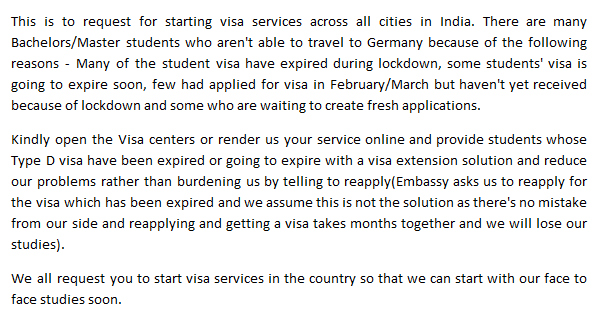 AkhilaSrinath's tweet photo. @VFSGlobal @DrSJaishankar @GermanyinIndia @PMOIndia @AmbLindnerIndia @GermanyinIndia @AuswaertigesAmt
@GermanyDiplo
@vfsglobalcare 
#ResumeVisaOperations #Visa #GermanVisa #StudentVisa #GermanEmbassy #VFS https://t.co/crOuR9KBlB