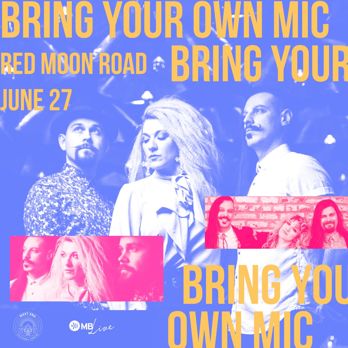 manitobamusic's tweet photo. The West End Cultural Centre is putting the finishing touches on its studio and @RedMoonRoad is all set to kick off the first ever Bring Your Own Mic show TOMORROW! 

Get all the details and the ticket link at https://t.co/Nj4QhlzTmv

#MBLive https://t.co/Aw9kLKhSuS