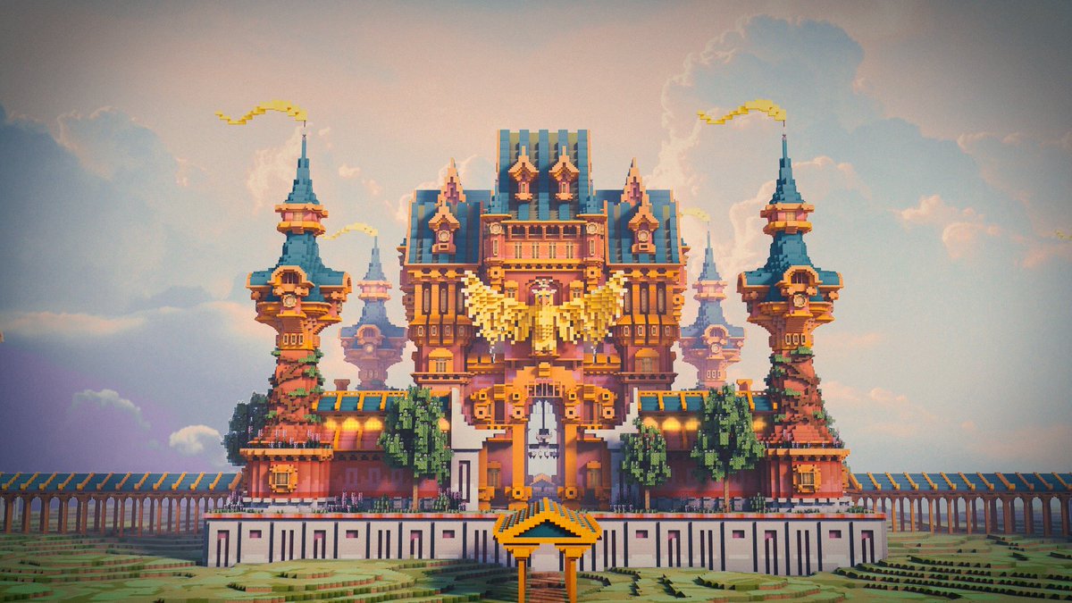 | Temple or Castle ? :) | What do you think? I like to build large-scale buildings #Minecraft #Minecraftbuild