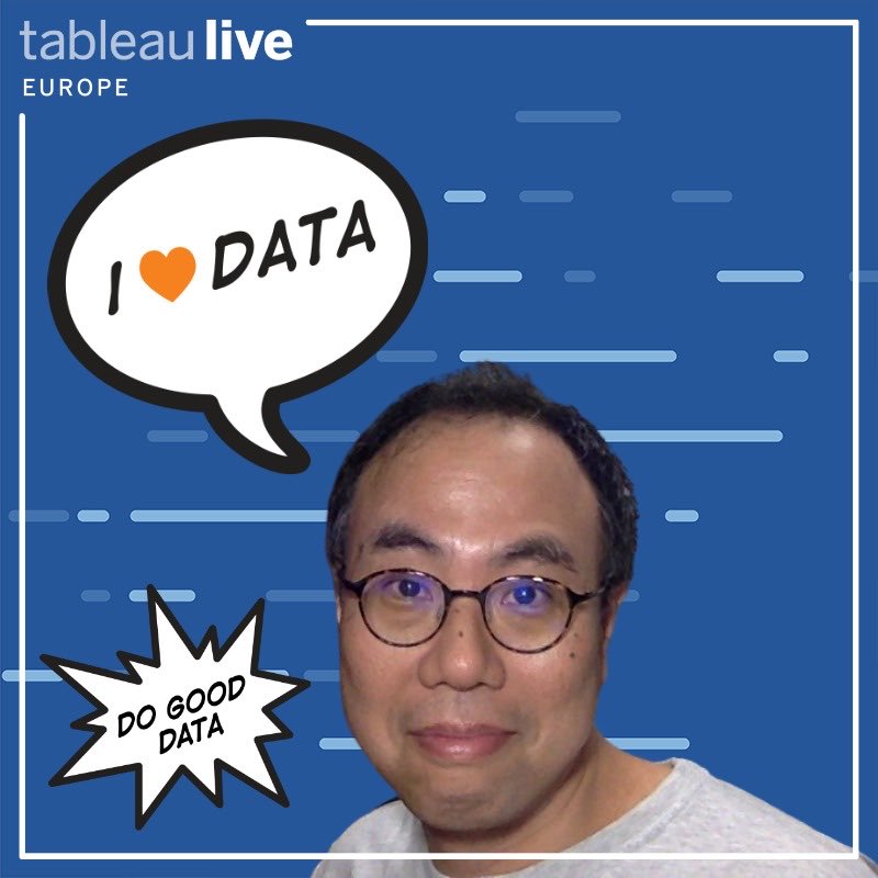 hmyzk_dataviz's tweet photo. バーチャルPhotoboothやってみた! これやってみたかったんだよなぁ(^0^) #TCeurope #tableau https://t.co/NbDA5RGVEJ