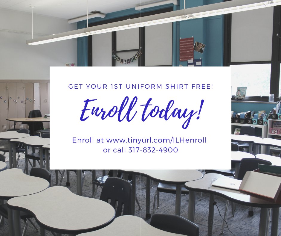 inventlearning's tweet image. Enroll today before our seats fill up! Start the process at tinyurl.com/ILHenroll or by calling 317-832-4900. #ILH #CHARTERSCHOOL #INDY