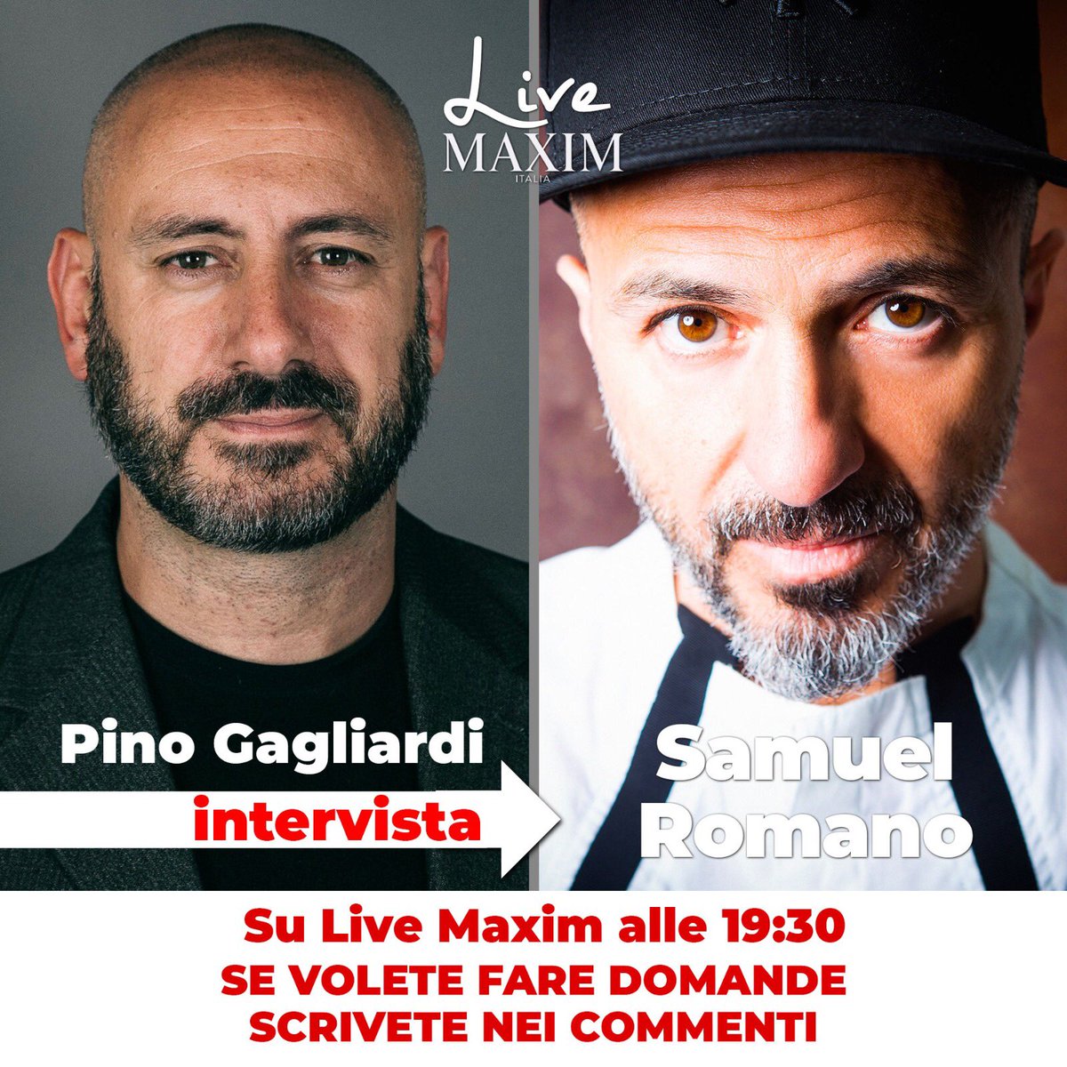 Alle 19.30 <a href="/samuelofficial/">Samuel Romano</a> in diretta sul profilo #instagram di  <a href="/MaximItalia/">Maxim Italia</a> #livemaxim