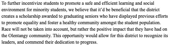 OLSD4Equality's tweet photo. We demand the creation of a scholarship fund to be awarded to selected minority students upon graduation. https://t.co/HjJLjIY4AO