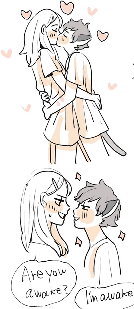 monn_ney's tweet photo. Morning Kiss!!! #catradora https://t.co/OQNJiTjeFK