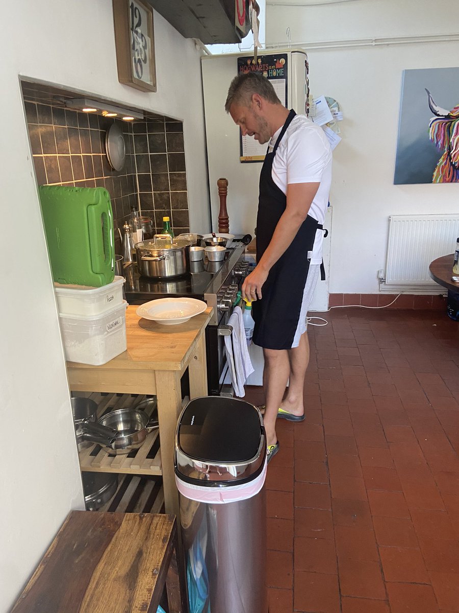 We’re doing our best to keep him busy! <a href="/NickGaler/">Nick Galer</a> doing a #cookalong today and showing the lovely people <a href="/MiramarAgency/">Miramar Agency</a> a cook at home meal. #FunFriday