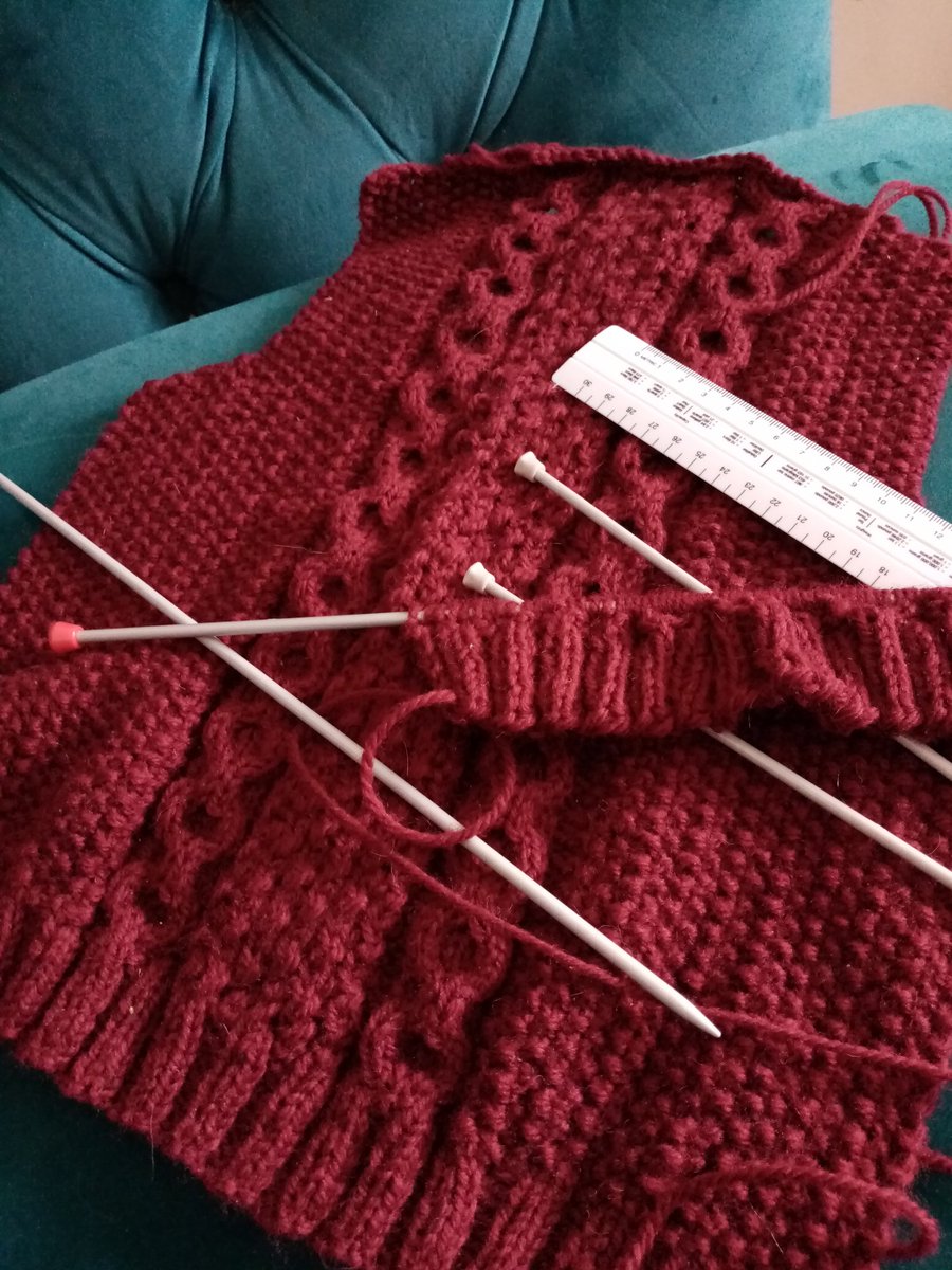 On to the next project. My first love will always be colourwork but there& #39;s something so delicious about hand knitted cables.