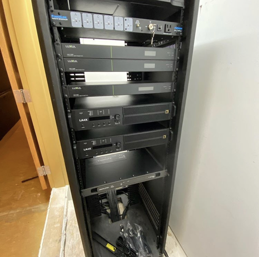 LuxulCorp's tweet photo. For today's glorious #FeatureFriday, we have this in-progress rack by Relevant AV Solutions! Enjoy and have a great and safe weekend, everyone! https://t.co/ZKeGY7bHff