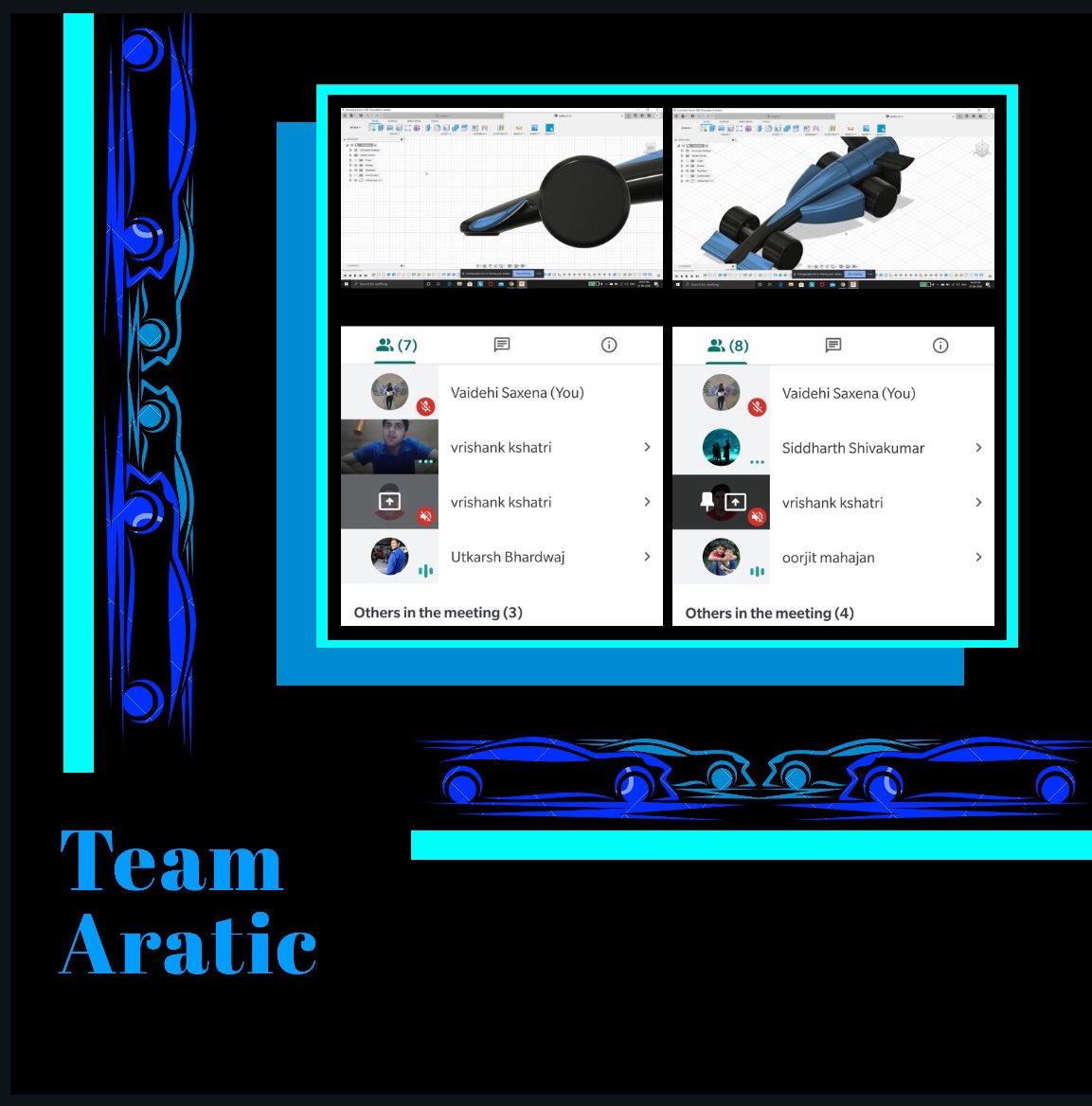 AraticTeam's tweet photo. Thank you Mr. Utkarsh Bhardwaj and Mr. Vrishant Kshatri for helping us with our car design!
#teamaratic #zatara #f1 #f1inschools #f1india #f1inschoolsindia #race #car #manufacture #lightningbolt #racingcars #F1 #formula1 #race #speed #timeofsports #cardesign #fusion #autodesk https://t.co/pWh9pNJUlp
