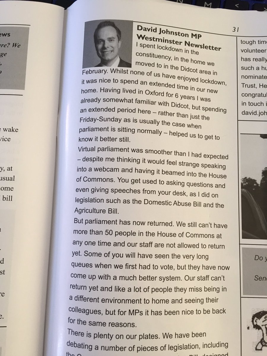 DSwale's tweet image. Fabulous to read about what @david4wantage has been up to over the lockdown in The Kingston Bagpuize &amp;amp; Southmoor News