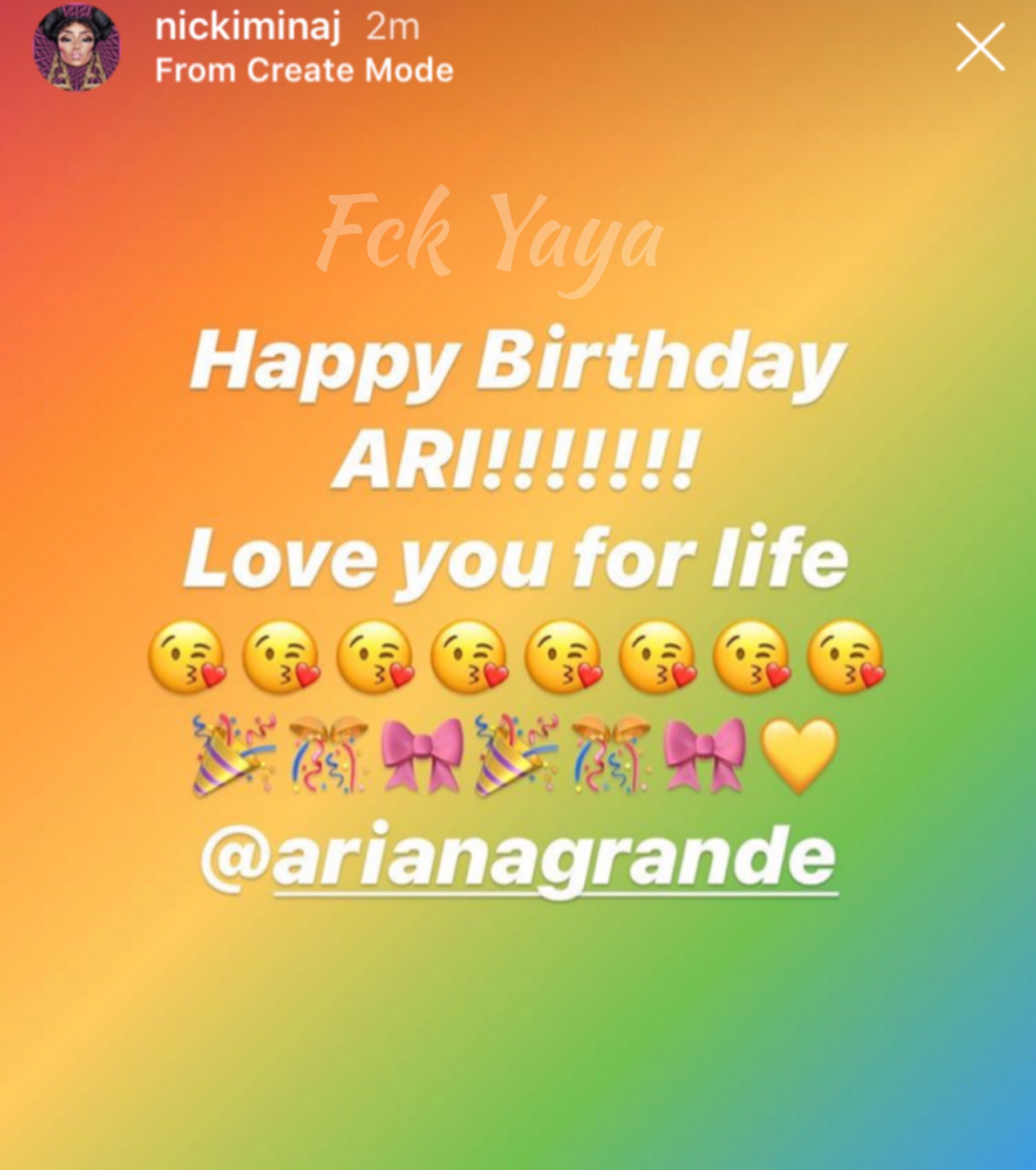 Nicki Minaj wishes Ariana Grande Happy Birthday 
