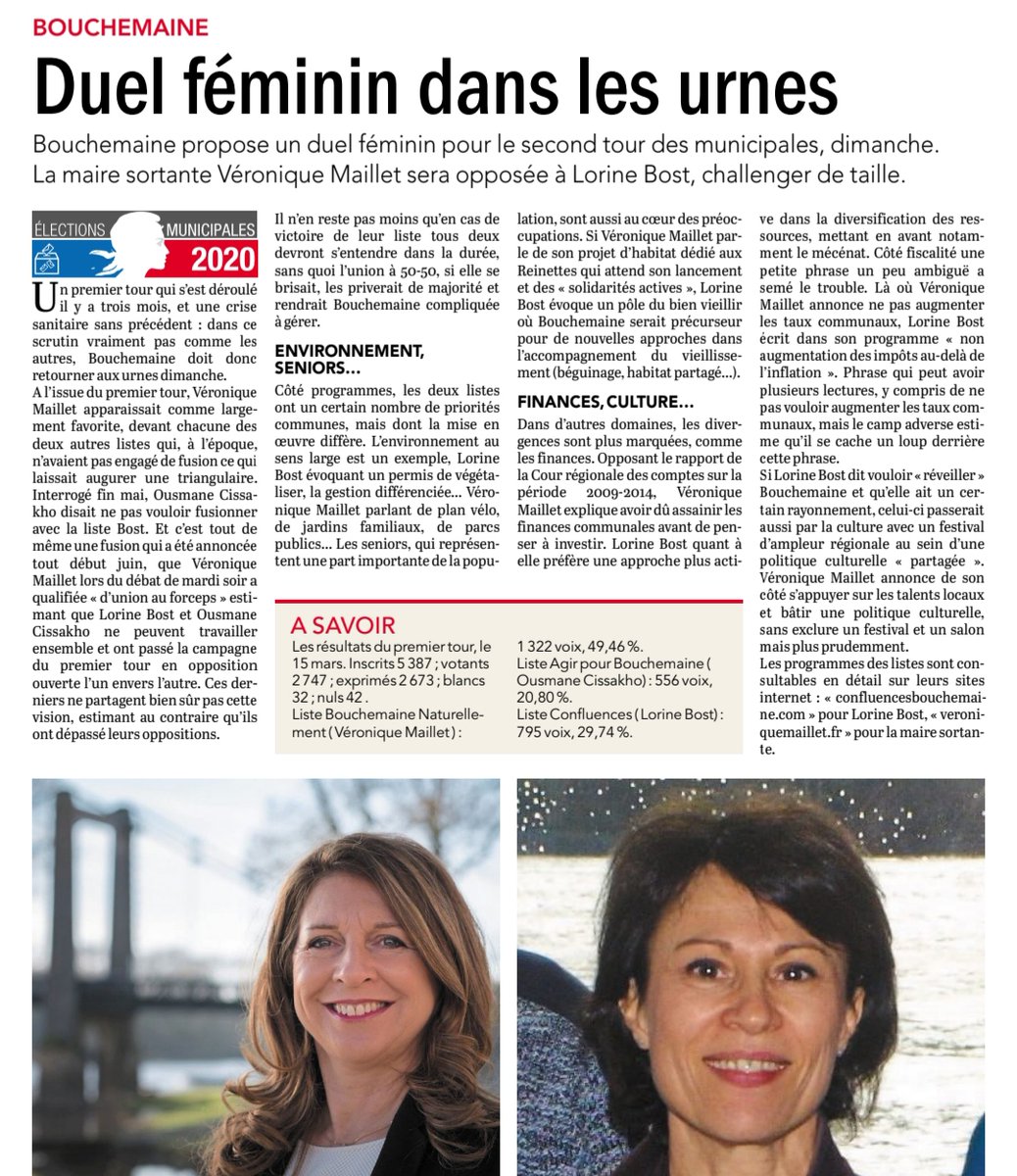 VeroMaillet2020's tweet photo. 🚨Dimanche, venez voter pour votre maire et son équipe municipale pour les 6 prochaines années.
#BouchemaineNaturellement !
#bouchemaine https://t.co/G52IP5Ofxz