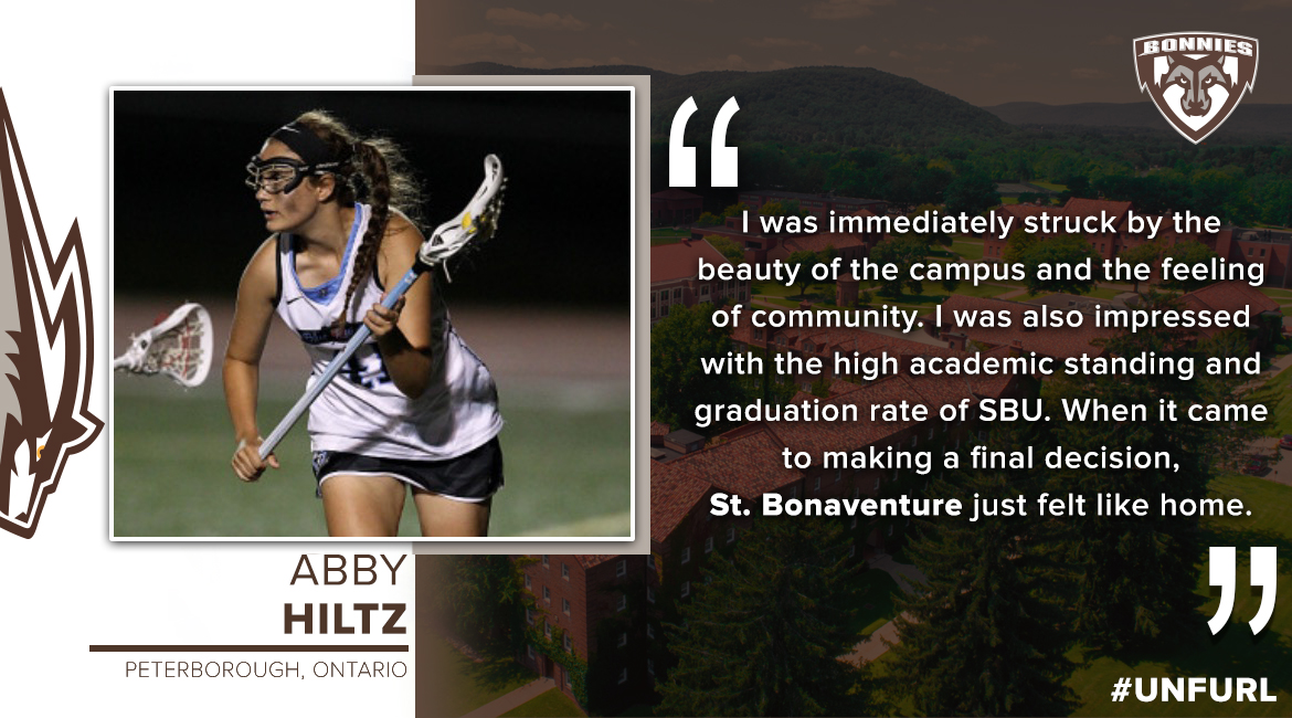 BonniesWLAX's tweet photo. It's #FreshmanFriday and today we feature Abby Hiltz!
▶️ 3x. member of Team Ontario National Championship team
▶️ 2019 National Champonship Game MVP
▶️ Also team MVP in basketball three seasons
Here's #WhyStBonaventure is perfect for her! https://t.co/L2Gp4XGfB0